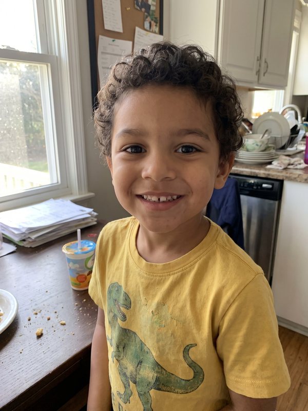 A snapshot of a boy, the stand-in child used in these samples